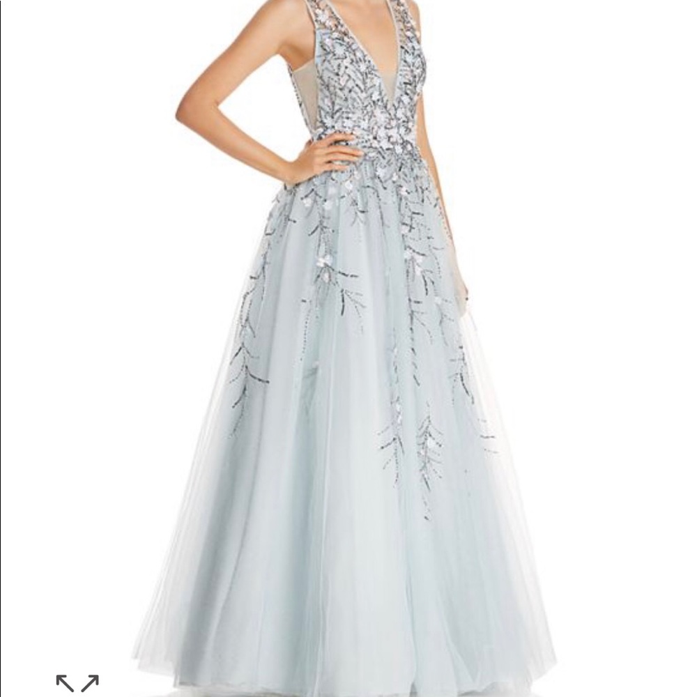 BASIX floral embellished prom dress - size 6